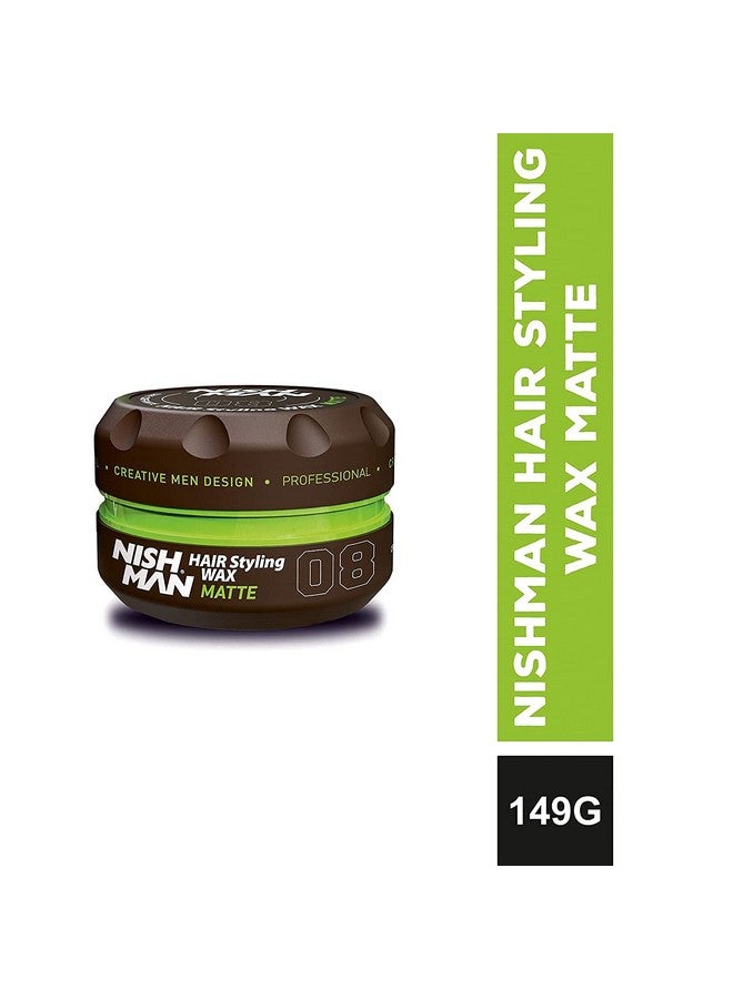 nishman Hair Styling Series (08 Matte Wax CLAY WAX, 150ml) - Image 2