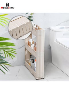 3 Layer Space Saving Side Slim Storage Organizer Rack Shelf with Wheels for Kitchen Bathroom Bedroom - pzsku/Z0D4CFFA567D34E559DCCZ/45/_/1716522719/c5bdaabb-a0f5-4c11-8a4c-e7e59bc2014e