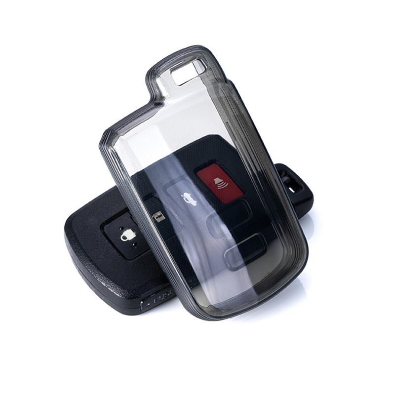 for Toyota Key Fob Cover TPU 4 Buttons Car Key Fob Case Fit for Toyota Camry Avalon Corolla Highlander RAV4 Sequoia Car Remote Key Case Shell ProtectorBlack