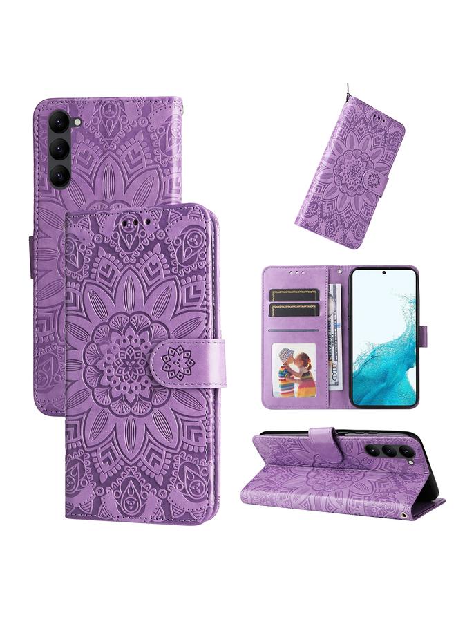 اس-توب جراب لهاتف Samsung Galaxy S23 5G، جراب جلدي منقوش بزهرة عباد الشمس - Image 1