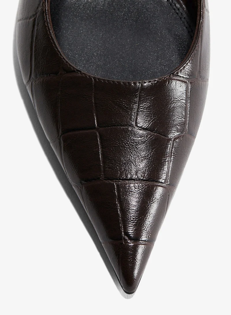 H&M Kitten-heeled pointed slingbacks