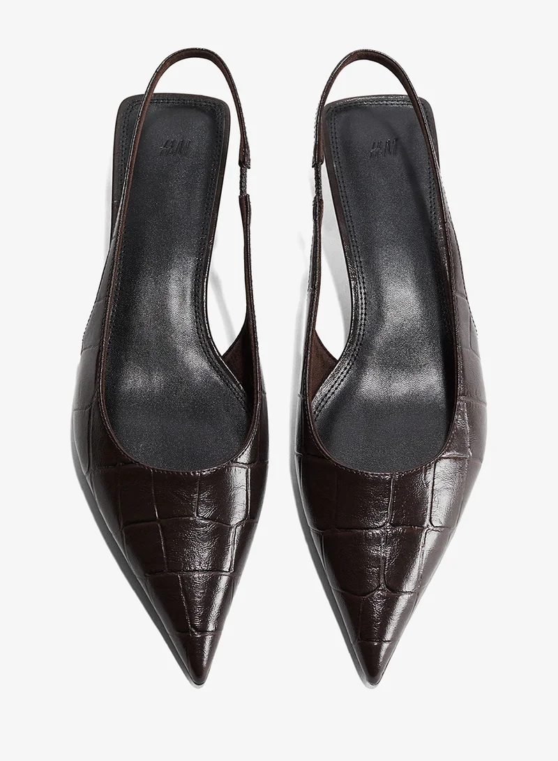 H&M Kitten-heeled pointed slingbacks