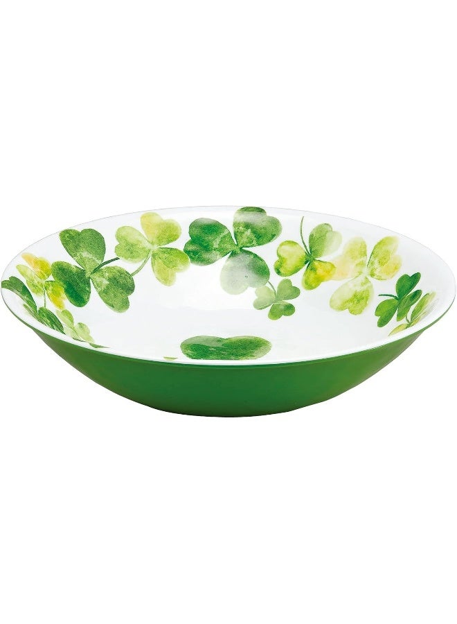UP UPware 16 Piece Shamrocks Melamine Dinnerware Sets Outdoor Dishes Set Plates and Bowls Sets St Patricks Day Decorations Service for 4 Green - Image 4