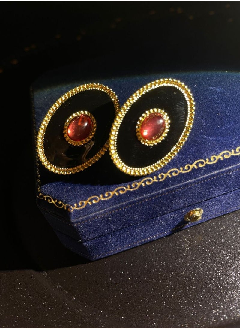 General Vintage Colored Gemstone Earrings  - Image 2