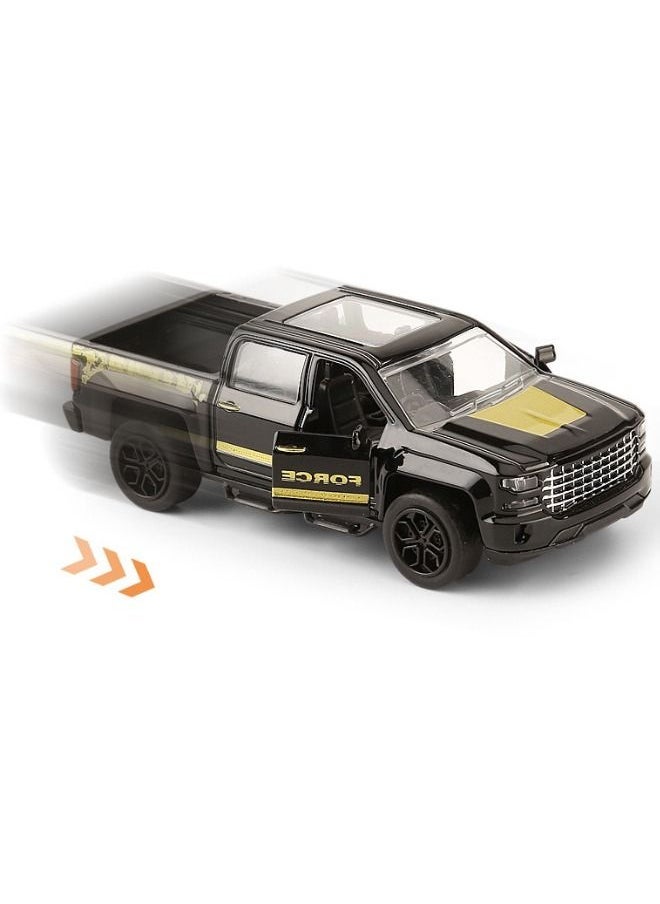 FORCE 1:32 Pickup Truck Model Car, Alloy Car Model, Diecast Pull Back Toy Vehicle with Light and Music, Pickup Truck Alloy Vintage Collectible Toy Car, Car Toys for Toddlers Kids Children Gift  - Image 3