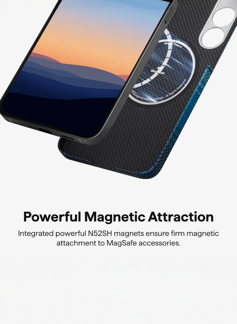 بيتاكا جراب جالاكسي اس 25 ماجسيف من غطاء منسوج باللمس من برج الحمل / نحيف للغاية / حافة كاميرا مرتفعة / لمسة منسوجة / حماية من السقوط والتلف / غطاء خلفي متين - شروق القمر - Image 3