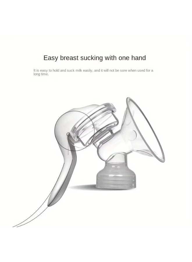 مضخة ثدي يدوية للأمهات، سعة 150 مل، خالية من BPA مع زجاجة إرضاع - Image 3