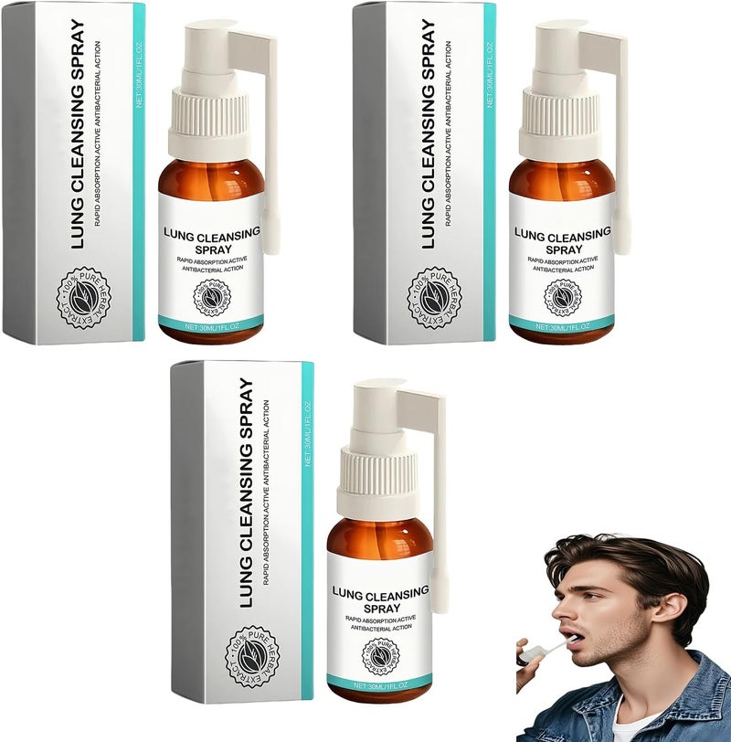 linpel 2 Pack Cleansing Spray Breath Easy Herbal Lung Cleansing Spray mullein leaf extract for lungs - Image 1