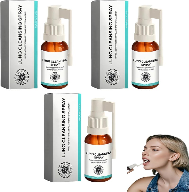 linpel 2 Pack Cleansing Spray Breath Easy Herbal Lung Cleansing Spray mullein leaf extract for lungs - Image 2