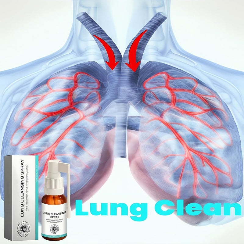 linpel 2 Pack Cleansing Spray Breath Easy Herbal Lung Cleansing Spray mullein leaf extract for lungs - Image 3