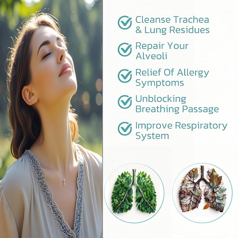 linpel 2 Pack Cleansing Spray Breath Easy Herbal Lung Cleansing Spray mullein leaf extract for lungs - Image 5