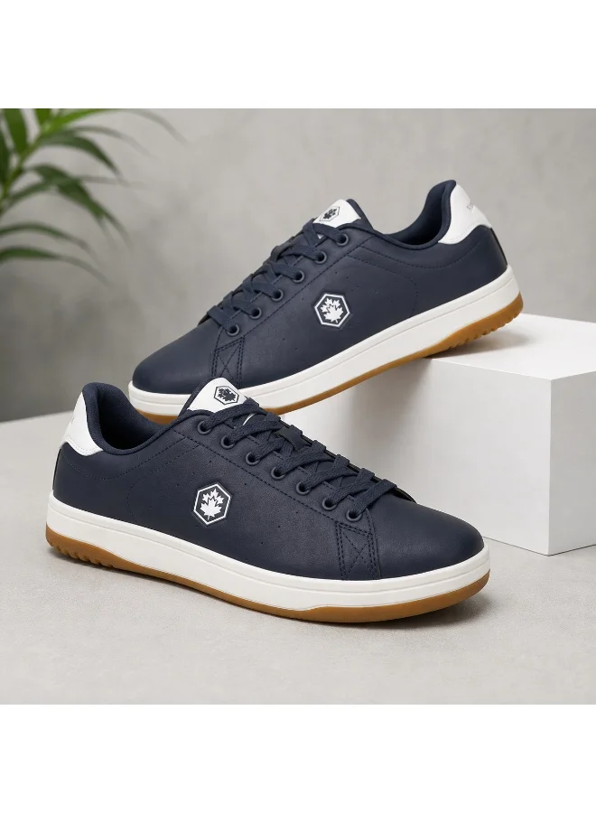 Lumberjack Lumberjack Rea Men Sneakers Navy Blue Off-White PU – Lightweight Comfortable Casual Shoes, Lace-Up Everyday Footwear