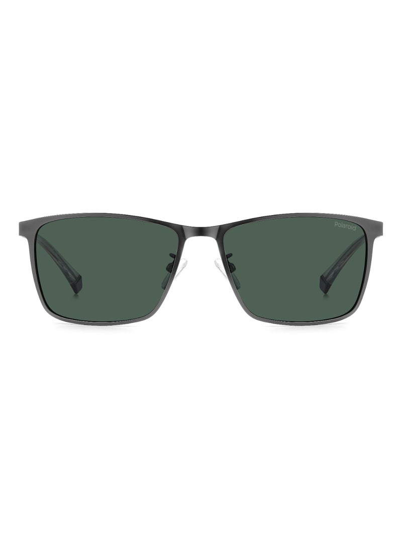 Polaroid نظارة شمسية مستقطبة مستطيلة الشكل للرجال من الفولاذ المقاوم للصدأ طراز Pld 2159/G/S/X أخضر 42 - مقاس العدسة: 41.6 ملم - Mtdk Ruth - Image 3