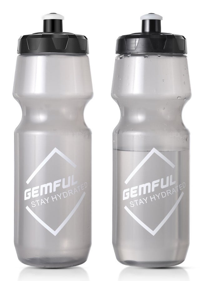 GEMFUL Cycling Squeeze Water Bottle Leakproof BPA Free with Pull Top Lid for Sprots Outdoor 24oz - Image 1
