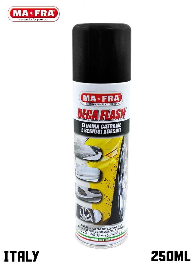مافرا بخاخ منظف القطران من MAFRA سعة 250 مل، مزيل لاصق القطران من Deca Flash للسيارة، إيطاليا - Image 1