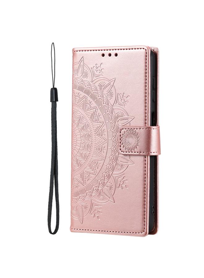 اس-توب جراب لهاتف Samsung Galaxy S25 Ultra 5G جراب هاتف جلدي منقوش بزهرة الطوطم - Image 2