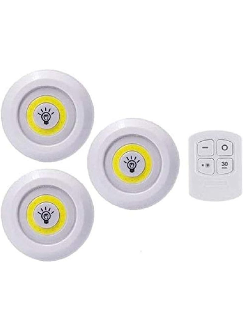 مجموعة اضاءة سبوت مصابيح ليد مع ريموت جهاز تحكم عن بعد للطوارئ والديكور 3 قطع - Image 2