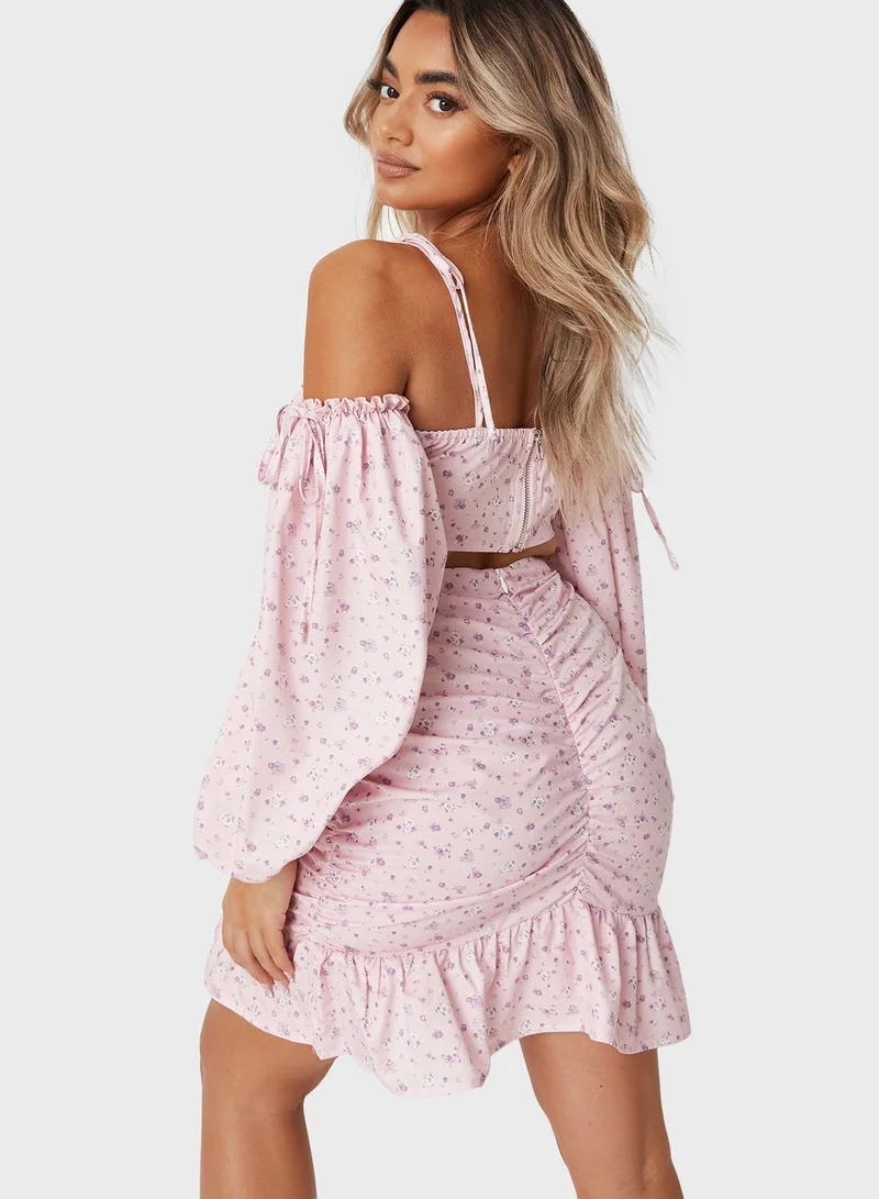 Missguided Ruffle Hem Skirt