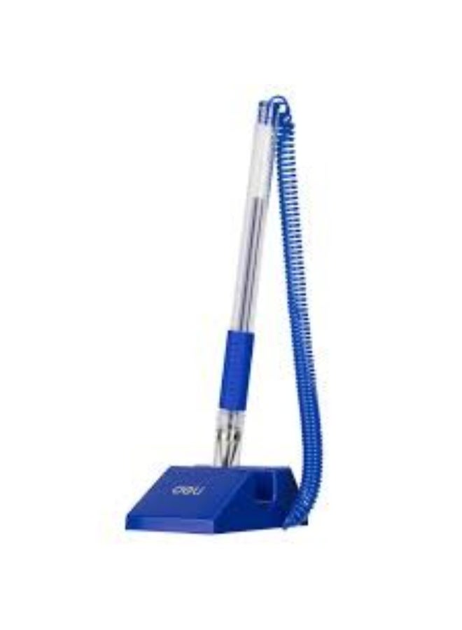 Deli Desk Pen Stand – Durable Office Pen Holder with Stable Base & Organized Storage for Desk Use  BLUE GEL INK PEN - Image 2