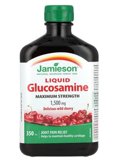 Jamieson Liquid Glucosamine Maximum Strength Delicious Wild Cherry 1500 mg 350 ml 
