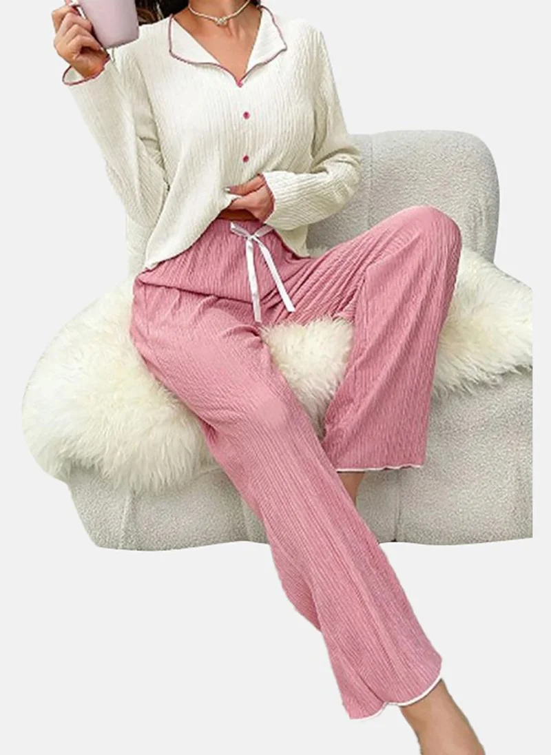 YUNIQEE White Solid Pyjamas & Shirt