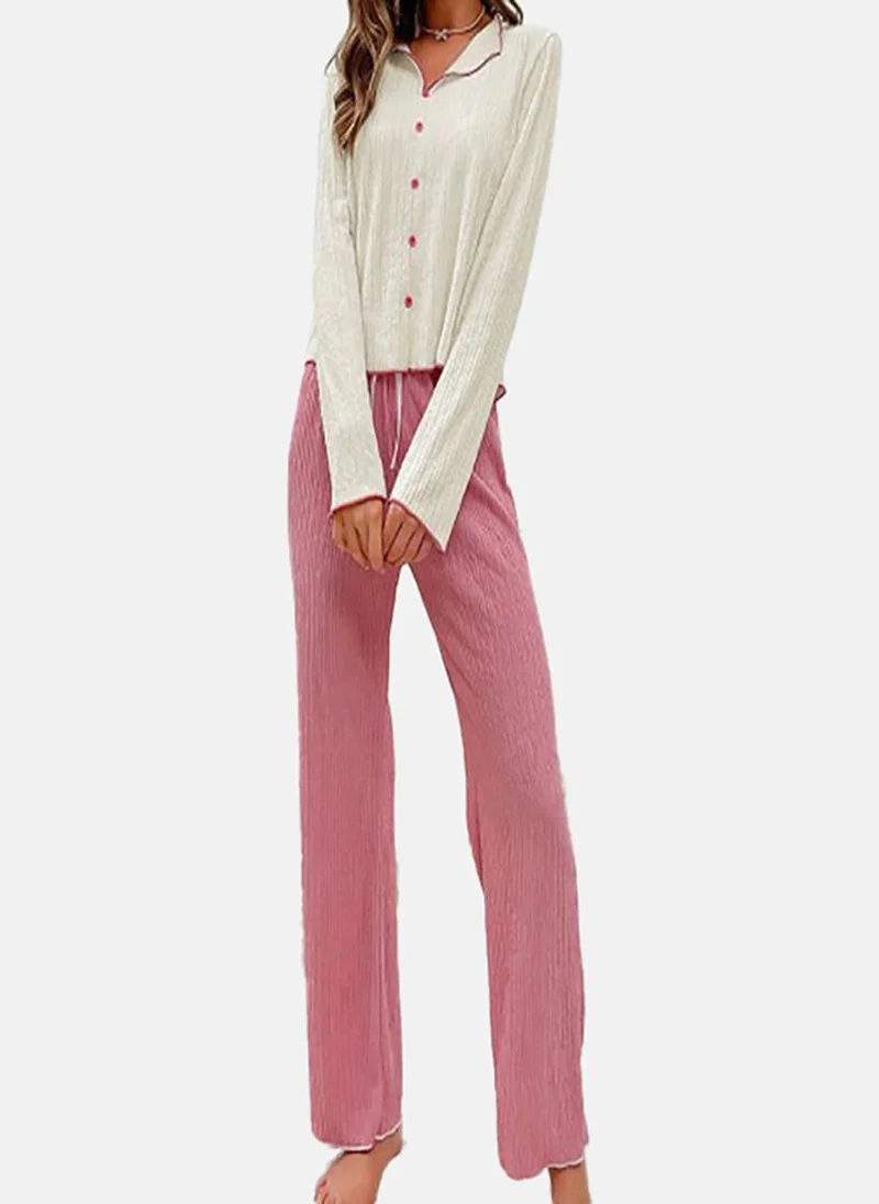 YUNIQEE White Solid Pyjamas & Shirt