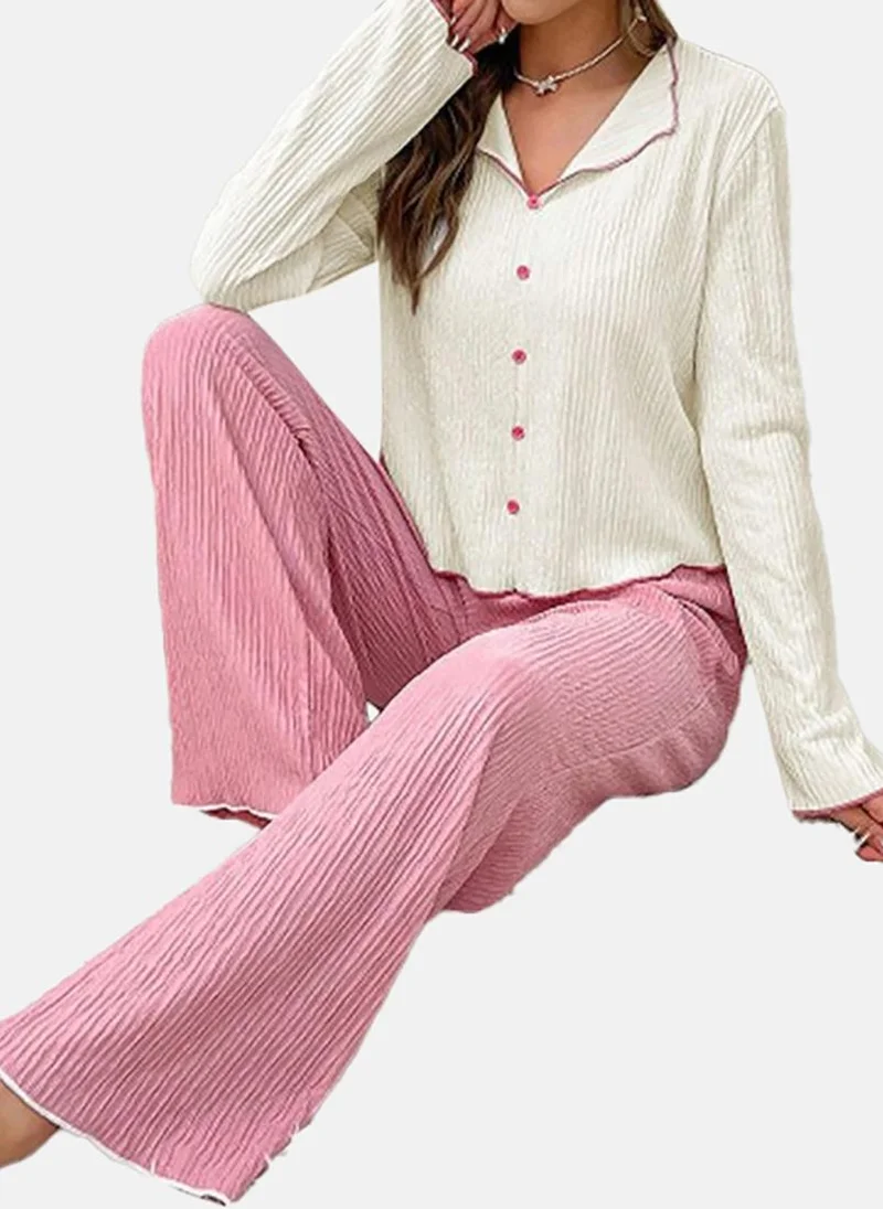 YUNIQEE White Solid Pyjamas & Shirt