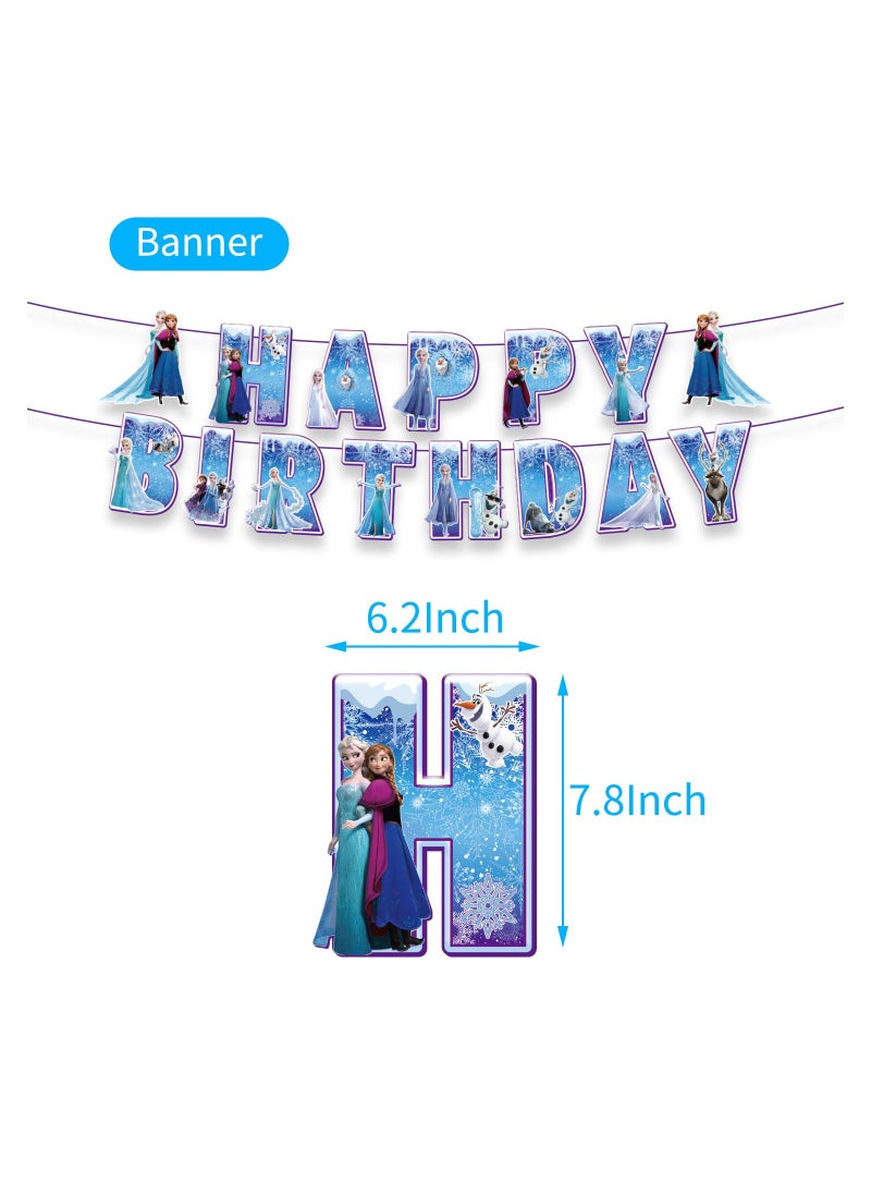 LA FIESTA Frozen Birthday Party Decorations For Kids  - Image 5