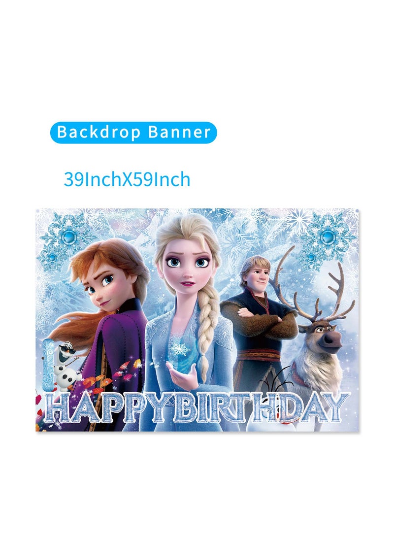 LA FIESTA Frozen Birthday Party Decorations For Kids  - Image 4