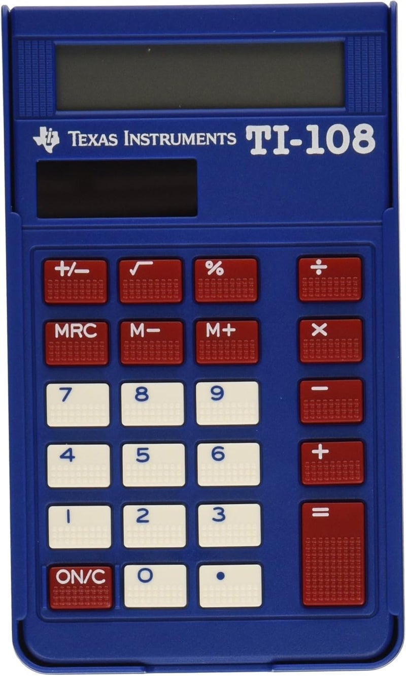 TEXAS INSTRUMENTS آلة حاسبة شمسية TI-108 / مجموعة المعلم (مجموعة من 10)  - Image 3
