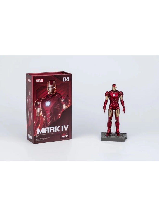 China Mobile Marvel Iron Man إصدار الذكرى السنوية العاشرة، سلسلة Gnaku مقاس 4 بوصات - اللون: إصدار الذكرى السنوية العاشرة إصدار أساسي مقاس 4 بوصات - Iron Man MK4 - Image 1
