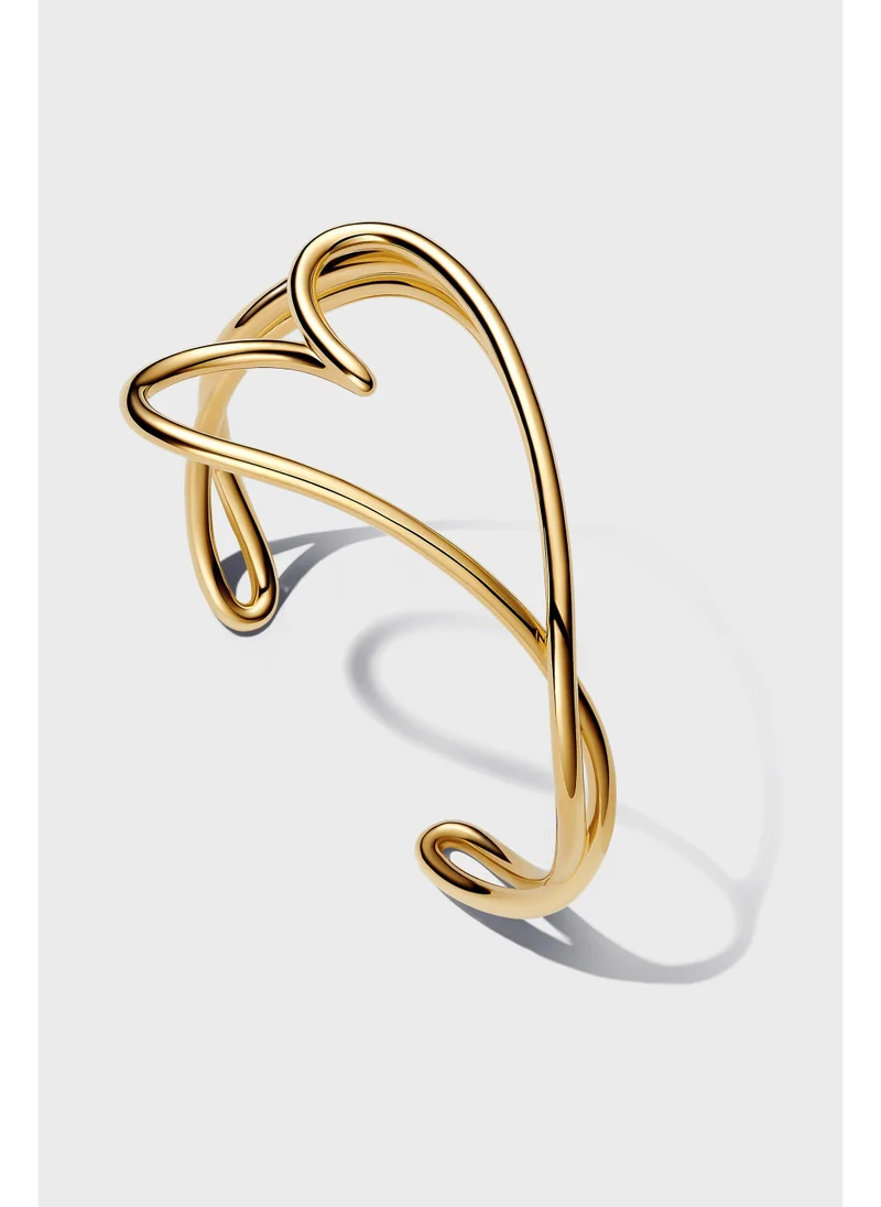 باندورا Organically Shaped Heart Bangle