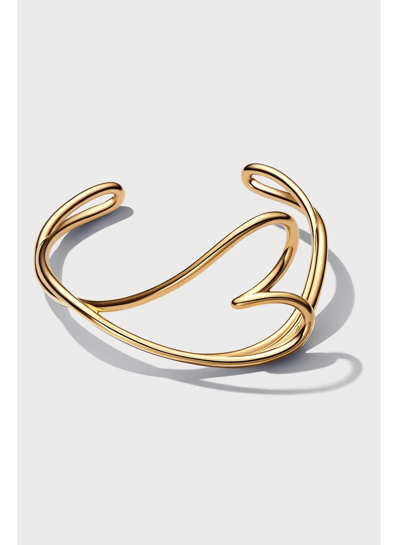 باندورا Organically Shaped Heart Bangle