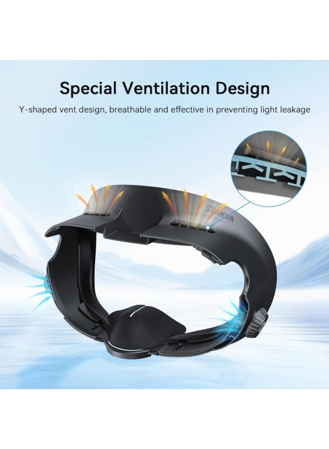 اي ام في ار غطاء الوجه المحدث لميتّا كويست 3، واجهة الوجه متوافقة مع ملحقات ميتّا/أوكولوس كويست 3، مع تعديل بواسطة مقبض، غير متوافق مع ميتّا كويست 3S. - Image 5