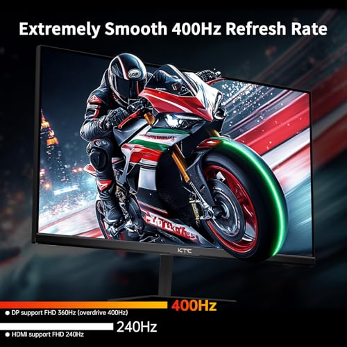 KTC 24.5 Inch 400Hz Gaming Monitor, FHD 1080P 240Hz Computer Monitor, Fast IPS, FreeSync/G-Sync Compatible, HDR400, DisplayPort x2 HDMI x2, VESA, Tilt Adjustable,H25X7 - Image 2