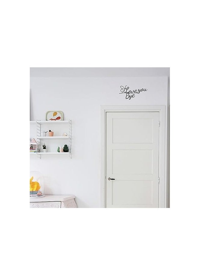 MIRFA Wooden Wall Art With Self Adhesive Base - Black (Love You Bye)  - Image 5