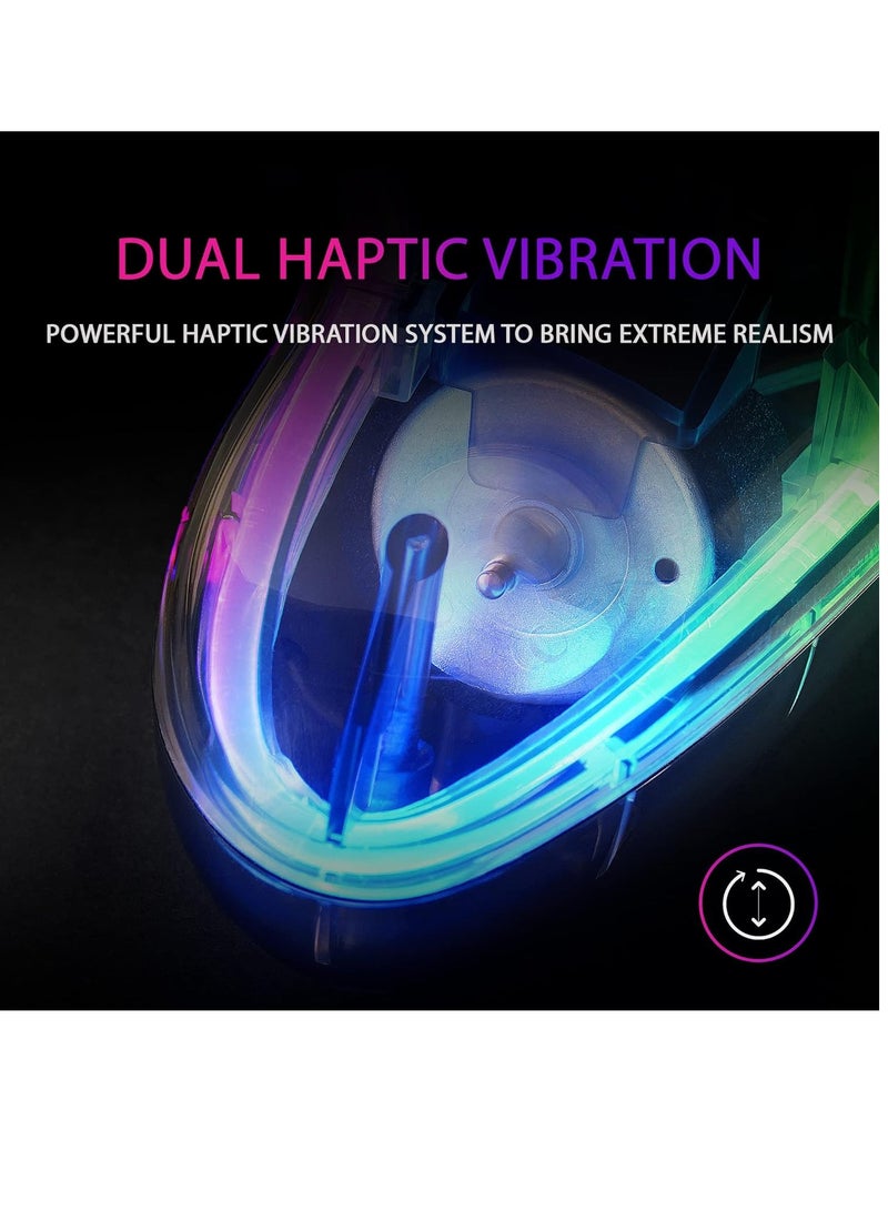 Gaming MGP-C Professional Neon RGB Dual Haptic Vibration Gamepad Analog Joysticks Controller for PC, SWITCH, PS3, Raspberry Pi, Mac, Android - Image 3