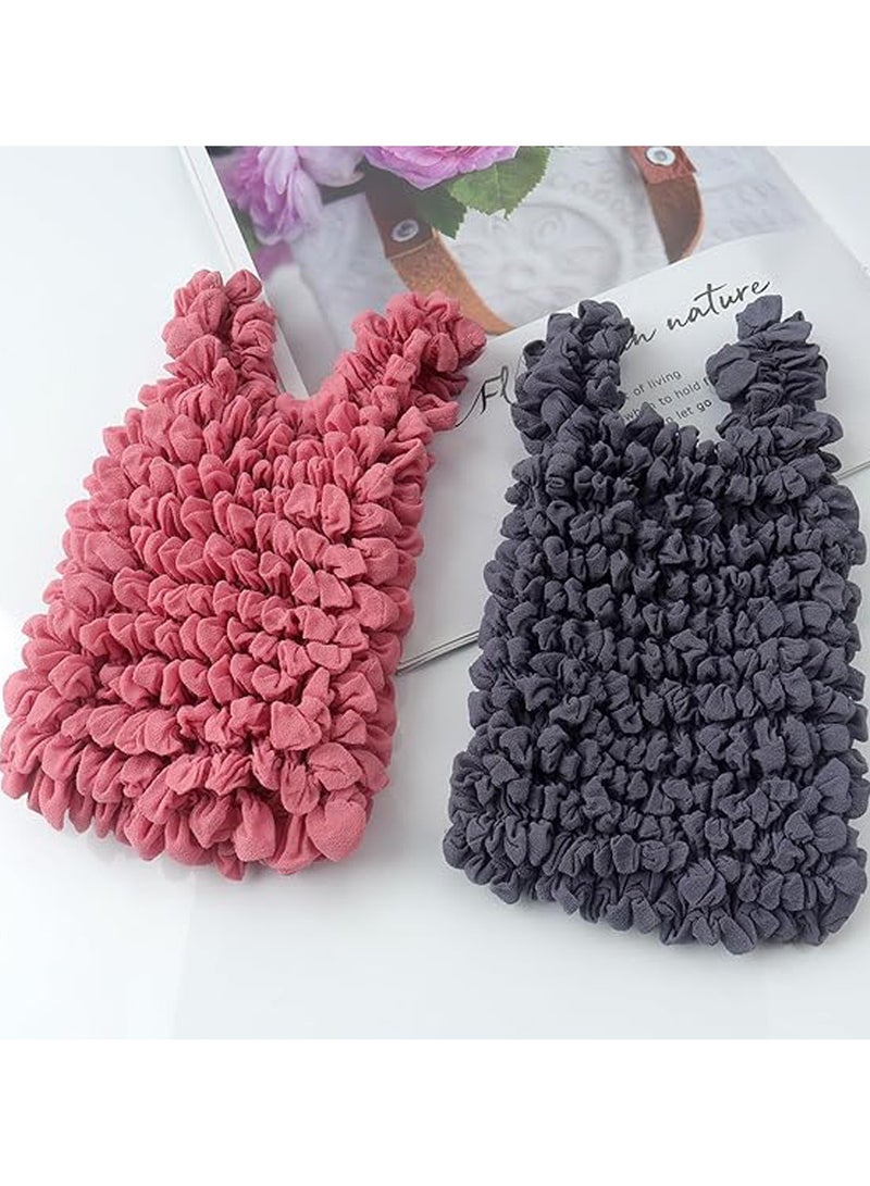 CMGTYYD 2 Pcs Reusable Shopping Bags,Magic Elastic Shopping Bag,Folding Portable Eco-friendly Tote Shopping Bag,Multi-functional Cotton Pleated Bag - Image 3