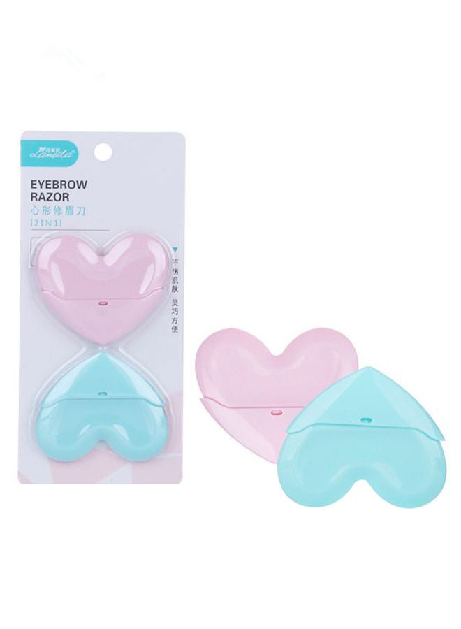 NIBEMINENT Portable Heart Shaped Eyebrow Trimmer Pink