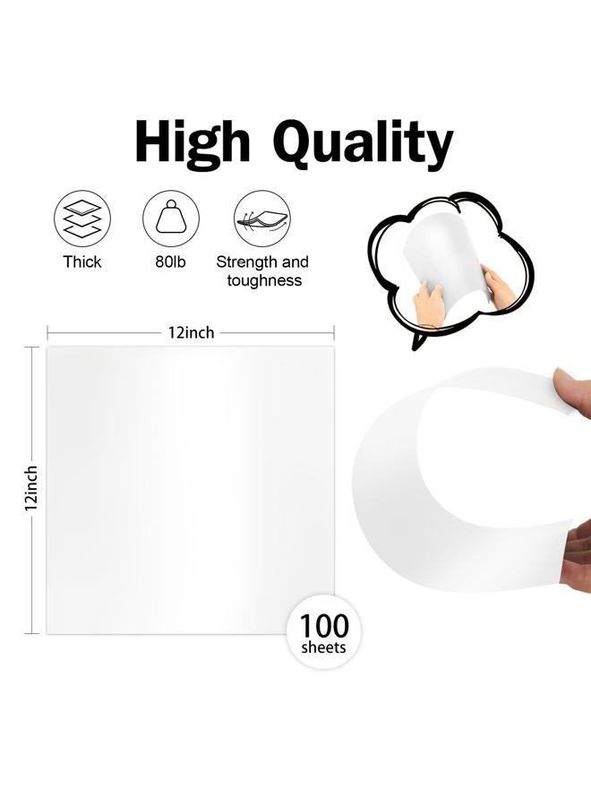 Goefun White Shimmer Cardstock 12x12, Glossy Cardstock Printer Paper 80 lb Metallic Paper Pearl Card Stock for Cricut, Invitations and Card Making, 100 Pack - Image 2