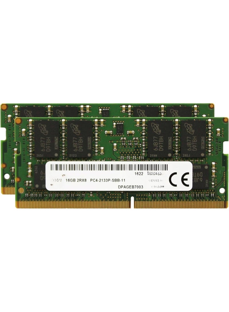 ترقية ذاكرة لابتوب DDR4 بسعة 32 جيجا [2×16 جيجا] – سرعة 2133 ميجاهرتز – أداء ثابت وسريع للاستخدام اليومي - Image 1