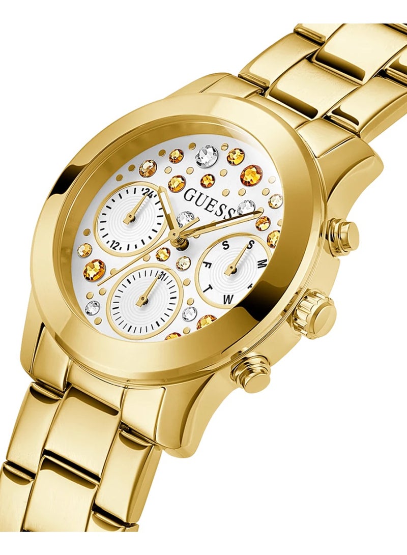 GUESS Women's Gold Tone Case Gold Tone Stainless Steel Watch GW0559L2 - 38mm - Image 4