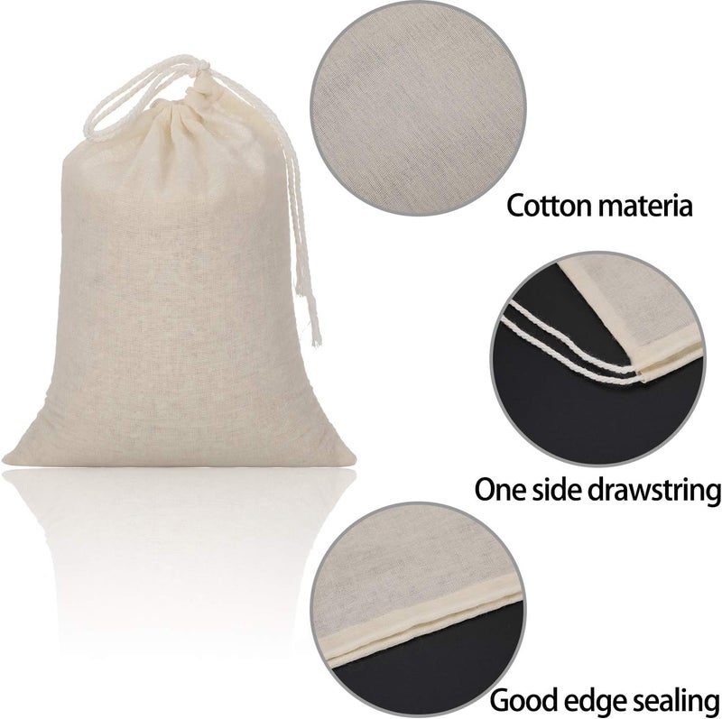 Tatuo 50 Pieces Drawstring Bags Muslin Bag Sachet Bag for Home Supplies (6 by 7.9 Inches) - Image 3