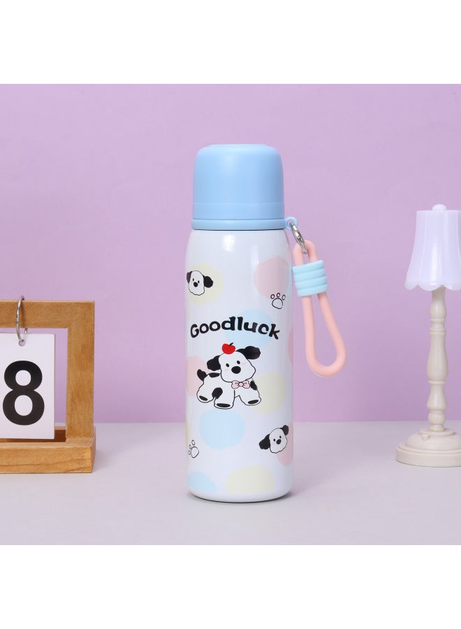 316 Stainless Steel Cartoon Thermos Cup With One Lid And Dual-purpose Bullet Water Cup Outdoor Portable Rope Student Gift Cup