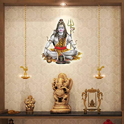 Rangoli Large Modern Art Wall Sticker Mullticolor Vinyl Sticker 40cm or 50 cm Pack of 1, Multicolor, Standard (Shiv ji Modern Art 63) - Image 2