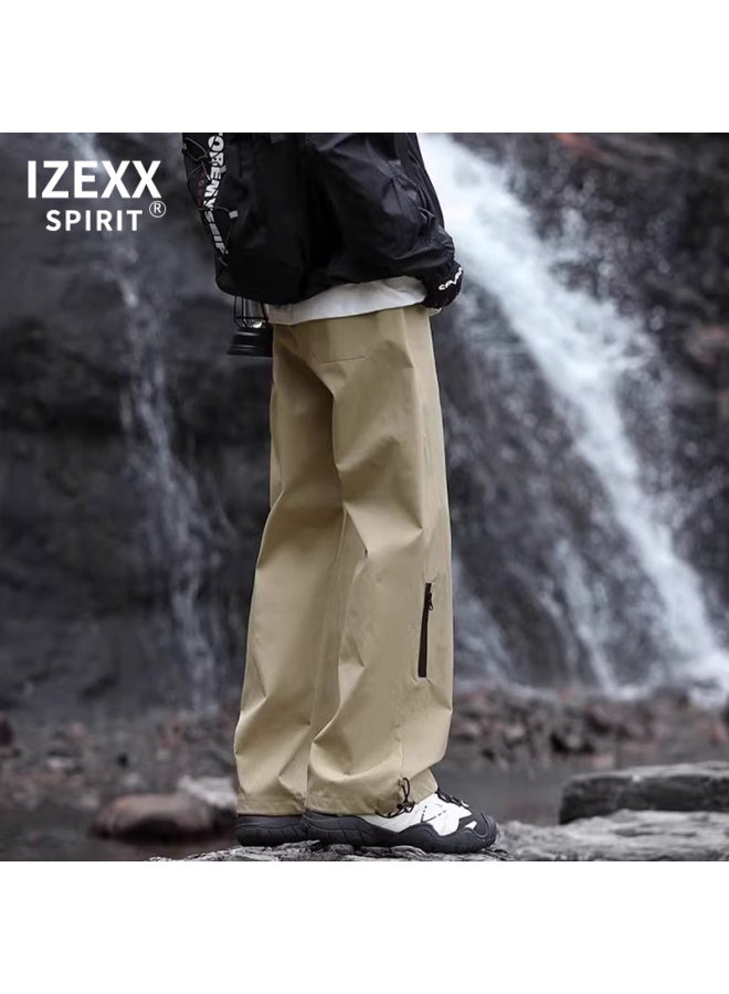 Izexx Men's Spring And Summer Functional Assault Casual Pants Windproof And Waterproof Loose Straight Workwear Trousers Iz36 Black 2XL - Image 3