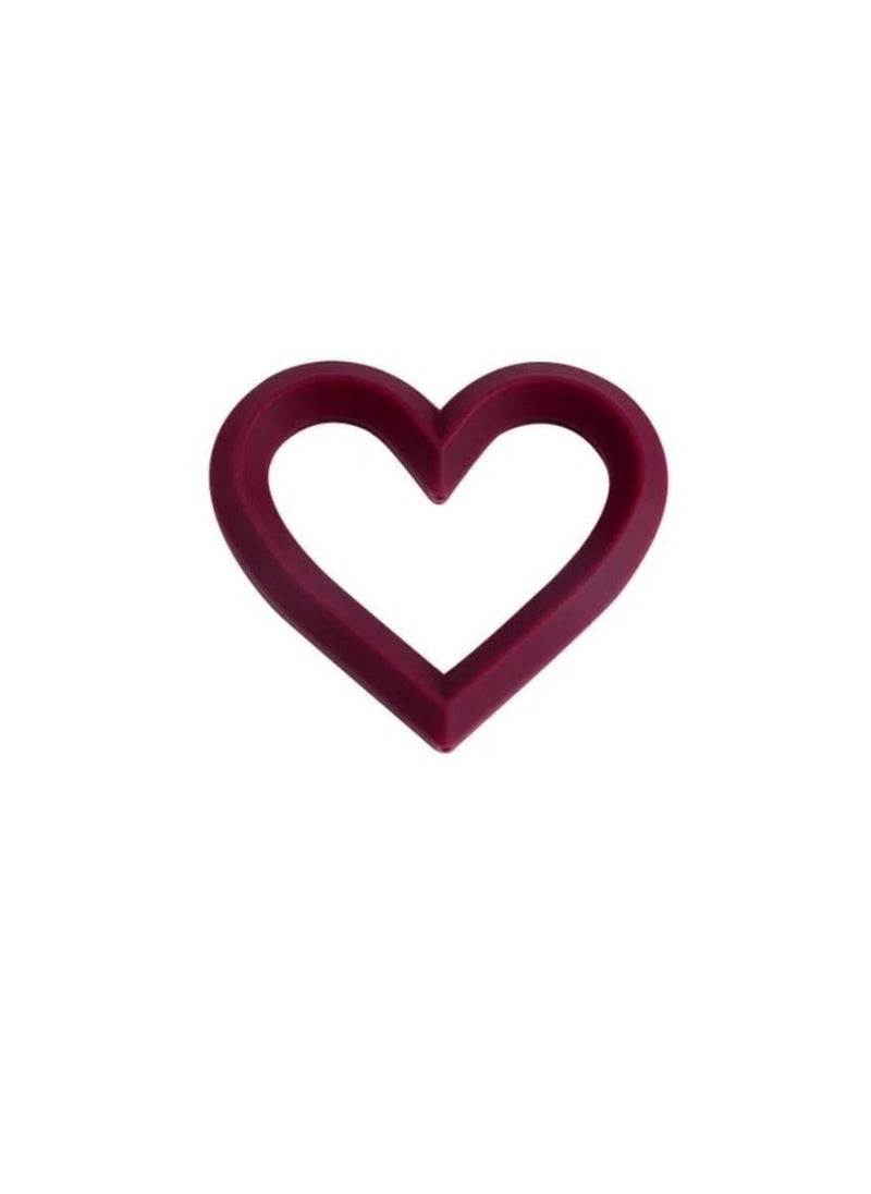TOT TOT Lovely Heart Teether - Adorable Silicone Teething Toy (Red)  - Image 1