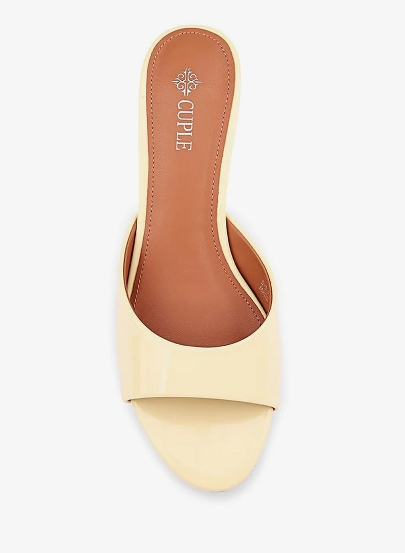 Cuple Yellow Women Heeled Slide Sandals for Women | Best Price UAE