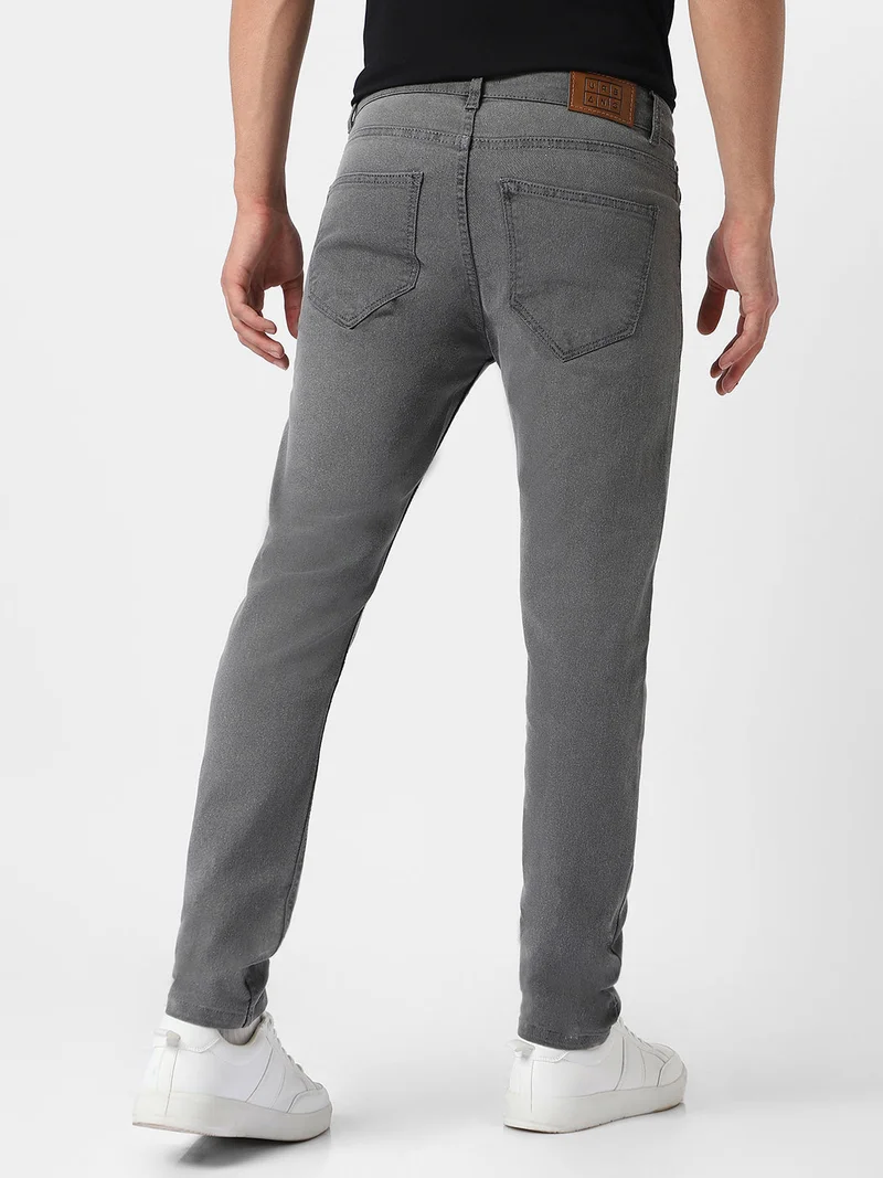 Urbano Fashion  Urbano Fashion Men's Light Grey Regular Fit Washed Jeans Stretchable  | Best Price UAE