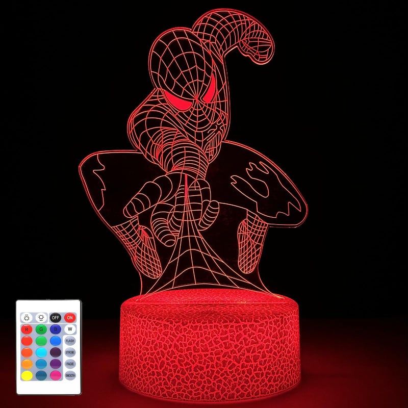 SOLARAE 3D Night Light for Kids, 16 Colors Dimmable Optical Illusion Lamp with Smart Touch Control, LED Bedside Lamp Room Decor for Boys Girls Teens Birthday Gift, Home Nursery Decoration - Image 1